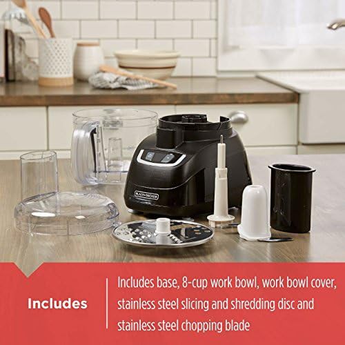 Black eight cup electric food processor — photo 5