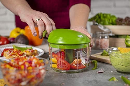 Green manual pull string food chopper — photo 5