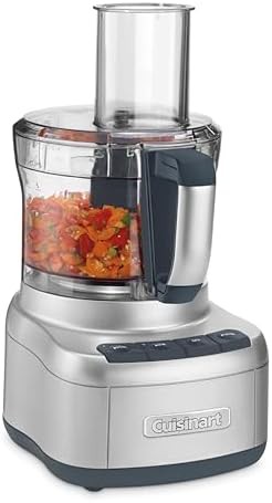 Silver eight cup stainless steel food processor