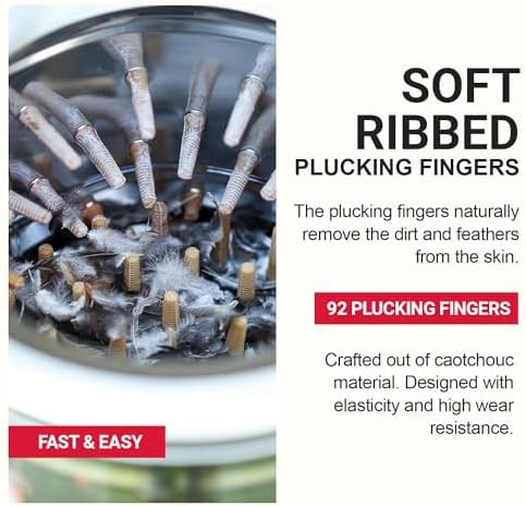 Electric stainless steel poultry plucker 20 in — photo 4