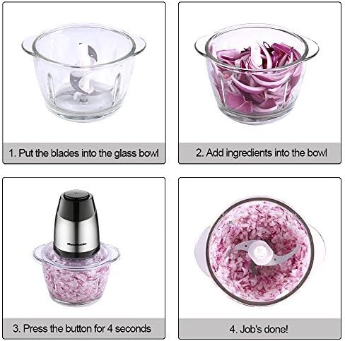 Electric food chopper with five cup glass bowl — photo 4