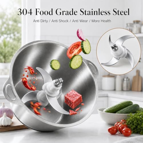 Electric stainless steel meat and food chopper — photo 4