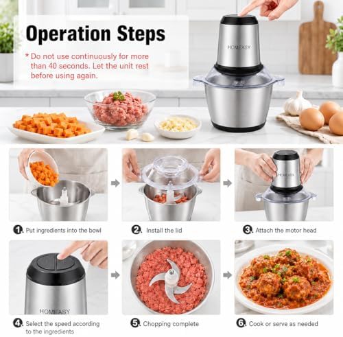 Electric stainless steel meat and food chopper — photo 5
