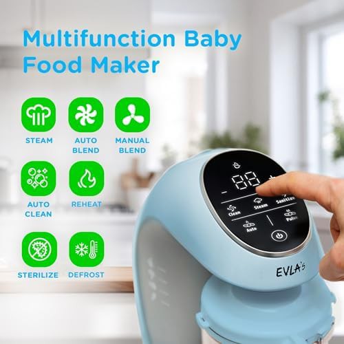 Blue baby food maker and blender — photo 3