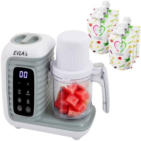 White double basket baby food processor