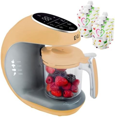 Peach baby food maker and steamer