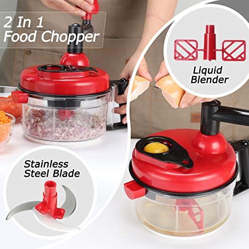 Manual vegetable chopper with clear container — photo 3