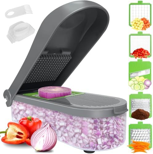 White manual pull string vegetable chopper