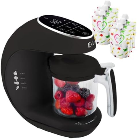 Dark grey baby food maker steamer