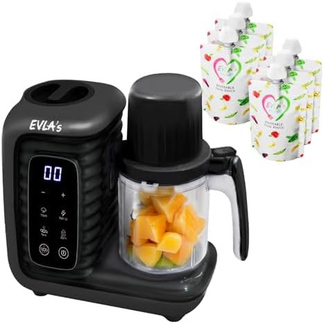 Dark grey double basket baby food maker