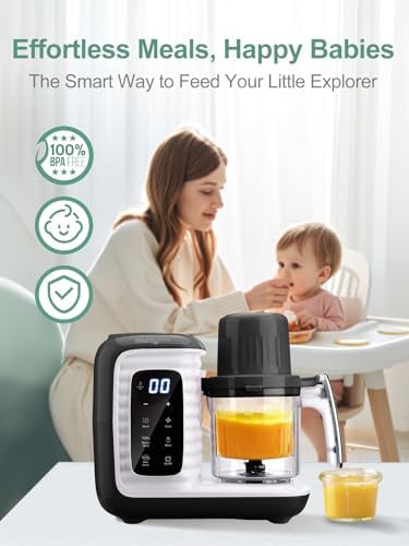 Black baby food maker with dual-layer basket — photo 5