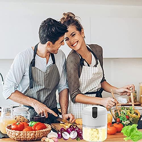 Portable electric mini garlic chopper white — photo 3