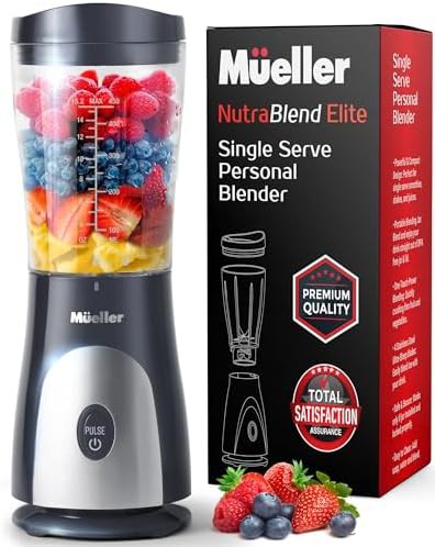 Grey personal food processor and blender