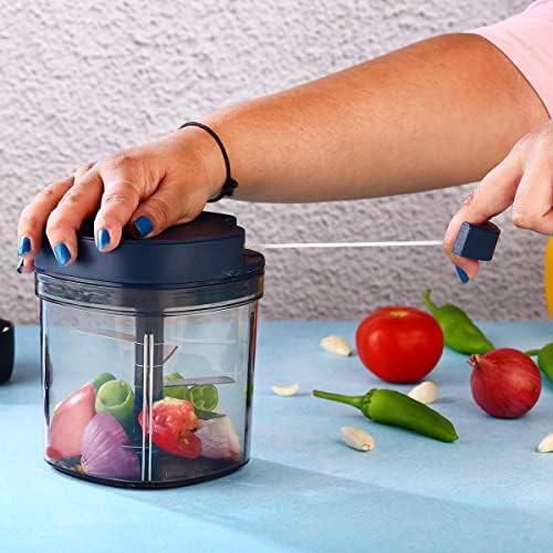 Manual pull hand string food chopper — photo 3