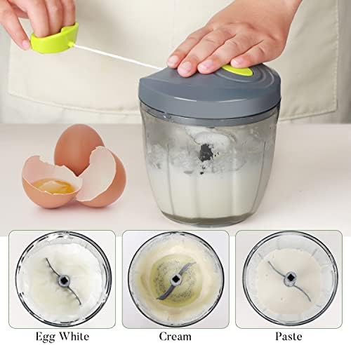 Grey manual vegetable chopper 900ml capacity — photo 3