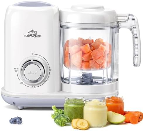 Compact steamer and puree food processor