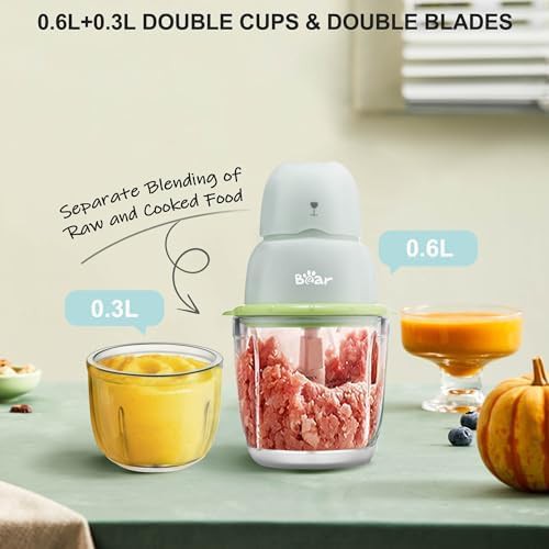 Baby food puree blender with two glass bowls — photo 3