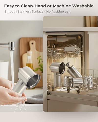 Stainless steel slicer and shredder mixer attachment — photo 5