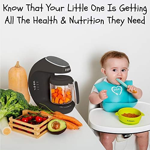 Gray and turquoise baby food steamer grinder — photo 4