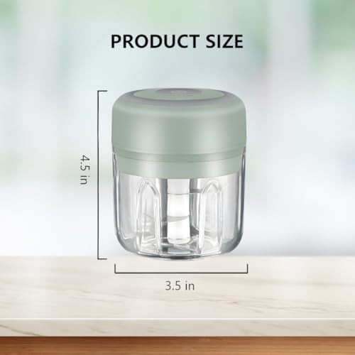 Green rechargeable mini garlic chopper — photo 3