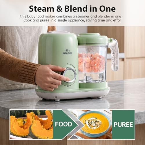 Green four in one steamer and processor — photo 3