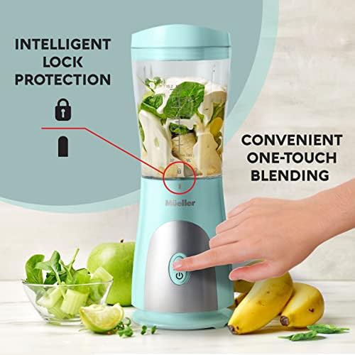 Turquoise personal blender with travel cup — photo 4