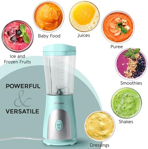 Turquoise personal blender with travel cup — photo 5