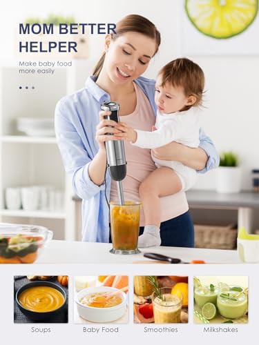 Black 1000W immersion blender with whisk — photo 4