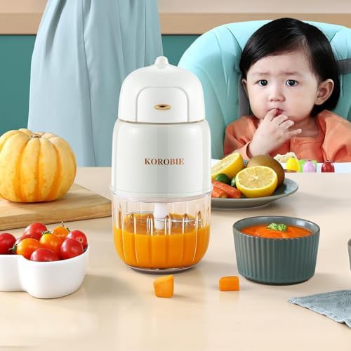 White mini food processor for baby meals — photo 5