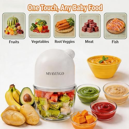 Medium white glass bowl baby processor — photo 3