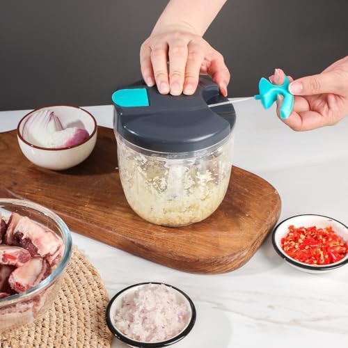 Blue manual portable vegetable food processor — photo 5