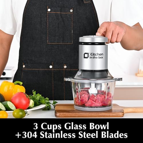 Glass mini meat grinder and chopper — photo 3