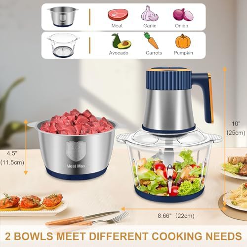Blue five speed meat grinder and chopper — photo 4