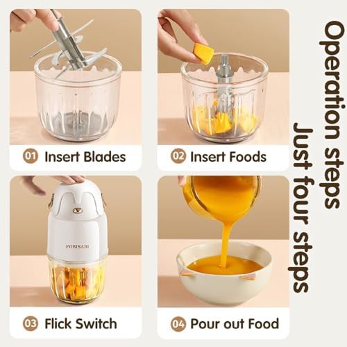 White baby food processor and puree blender — photo 5