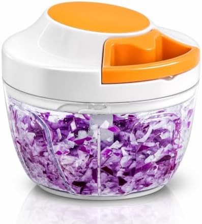 White manual pull string chopper 500ml