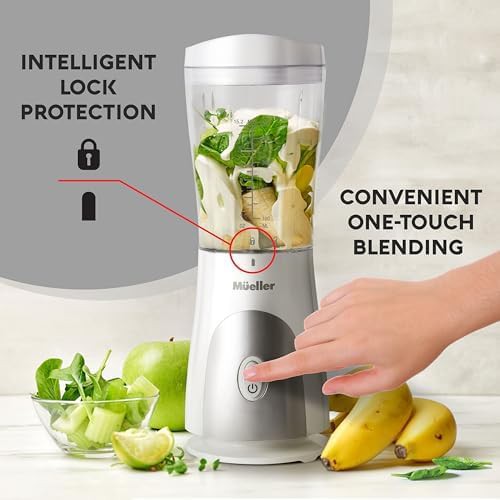 White personal blender with travel cup — photo 4