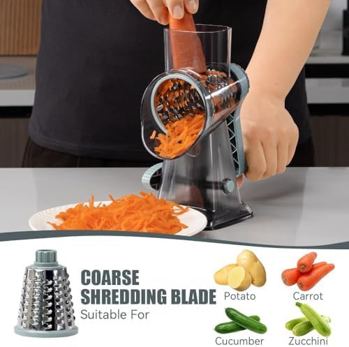 Rotary cheese grater and vegetable shredder — photo 3