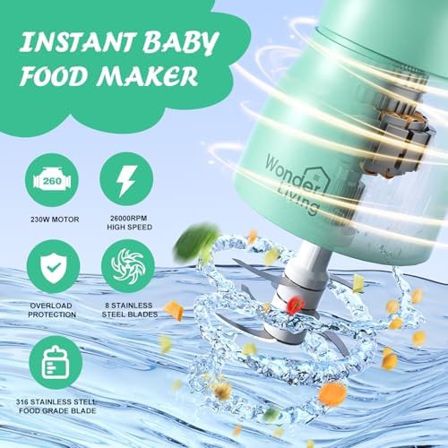Baby food processor with glass cups — photo 4