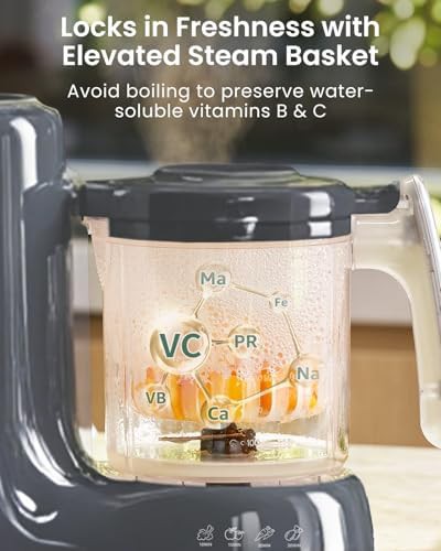 Dark grey baby food steamer and blender — photo 3