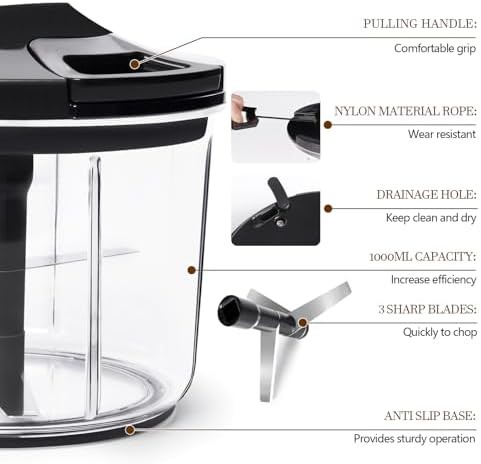 Black manual large vegetable cutter — photo 3