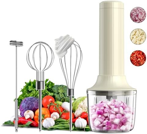 Portable mini mixer and milk frother