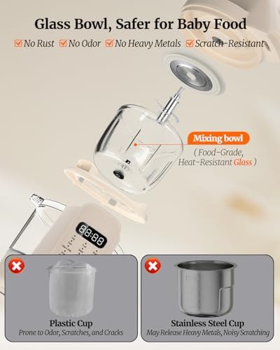 Glass bowl baby food processor and steamer — photo 3
