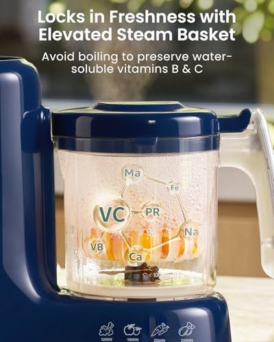 Dark blue steam and blend food maker — photo 3