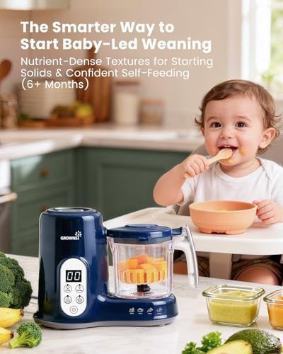 Dark blue steam and blend food maker — photo 4