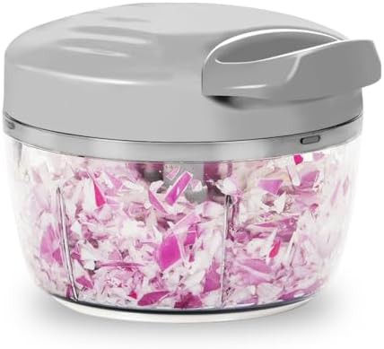 Grey mini hand pull kitchen chopper