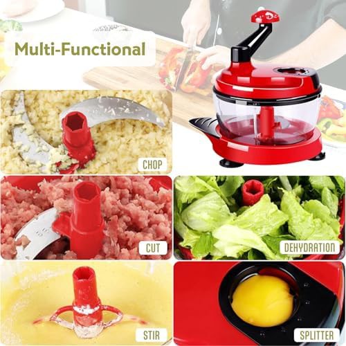 Eight cup manual hand powered food processor — photo 5