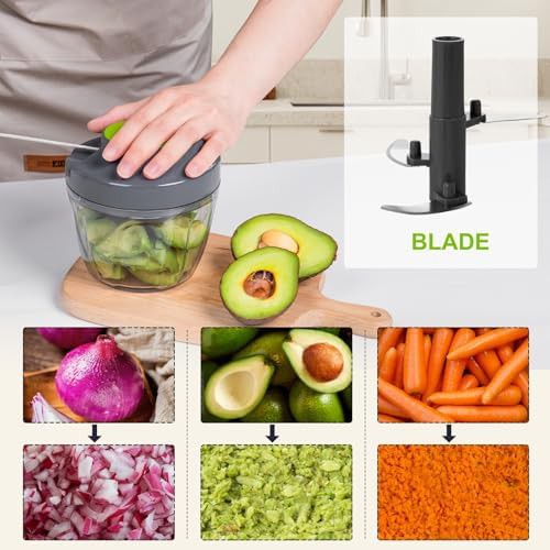 Large grey manual pull mincer 650ml — photo 4