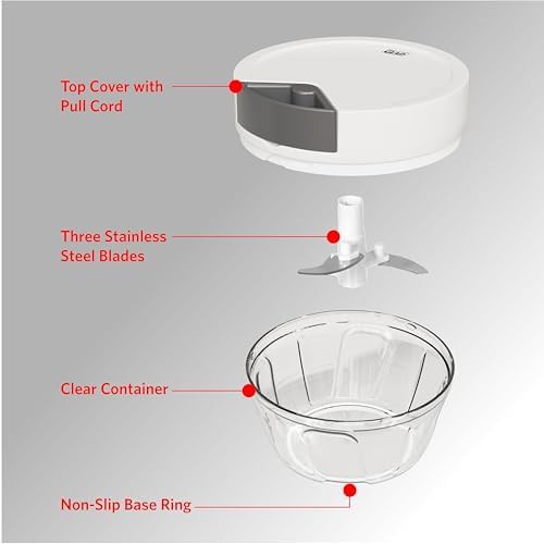 Small manual pull string vegetable cutter — photo 3