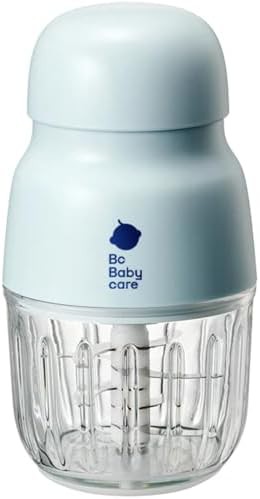 Blue glass baby food maker and blender