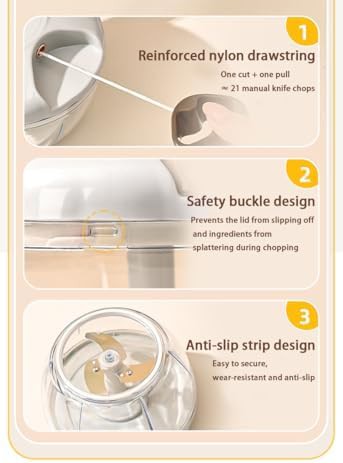 Large manual pull string vegetable chopper — photo 4